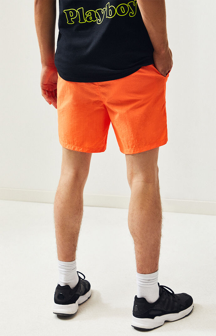 By PacSun Gold Text Nylon Shorts