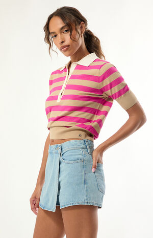 Women's Jean Mini Skort - Abraided Art image number 3