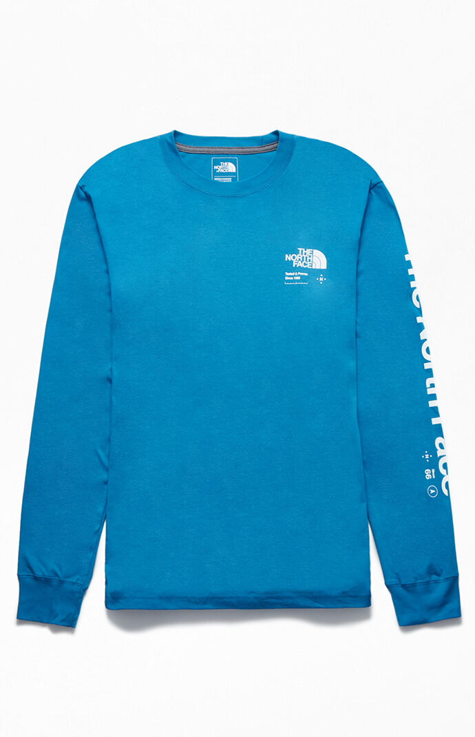 north face never stop exploring long sleeve t shirt