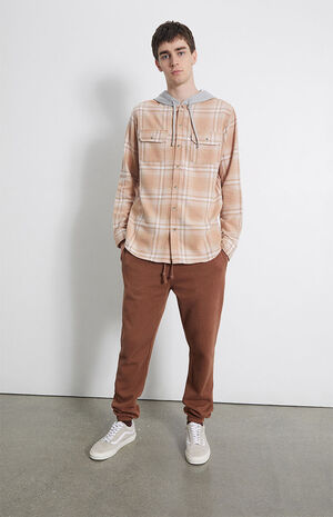 Brown Fleece Jogger Sweatpants image number 1