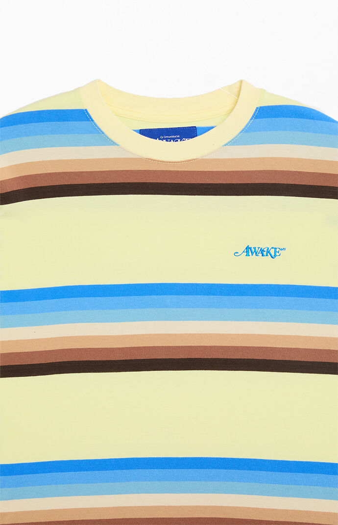 Awake NY Striped Llama Print Long Sleeve T-Shirt