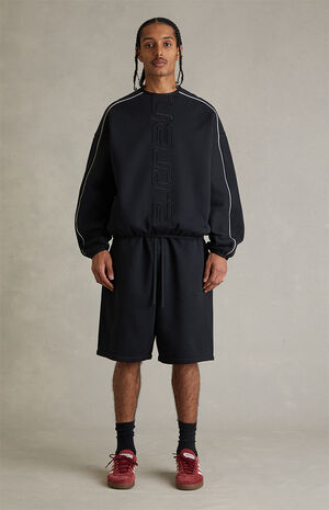 Vintage Black Active Trace Relaxed Sweat Shorts image number 2
