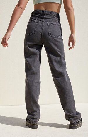 Eco Black Asymmetrical '90s Boyfriend Jeans image number 4