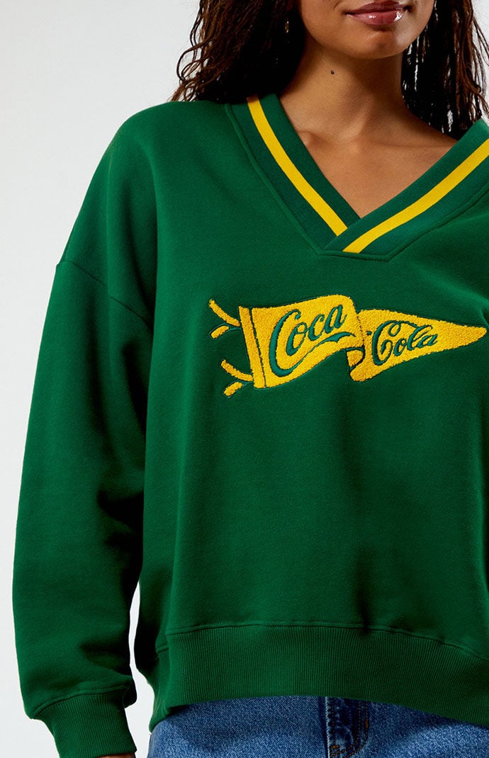 Green coca on sale cola sweatshirt