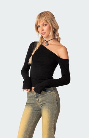 Swan Asymmetric Long Sleeve Top Swan Asymmetric Long Sleeve Top image number 4