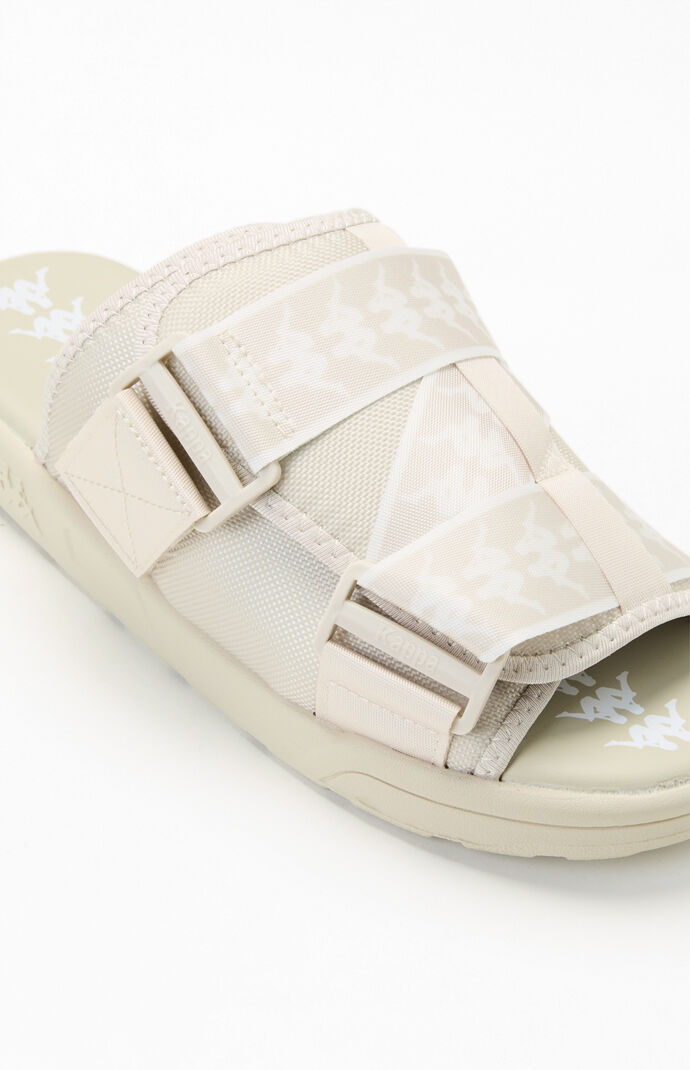 Kappa White 222 Banda Mitel 1 Slide Sandals