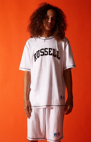 Forbipasserende frill Bevægelig A$AP WORLDWIDE x Russell Athletic White Logo T-Shirt | PacSun
