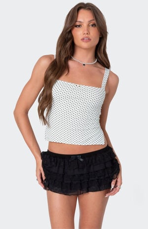 Kaia Polka Dot Tie Back Top image number 1