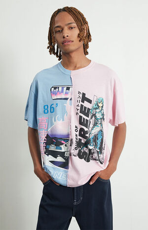 Anime Racing Split T-Shirt image number 2