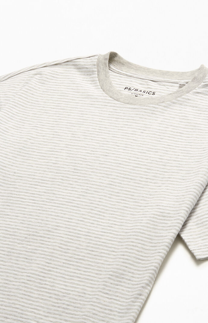 Gray & White Caz Striped T-Shirt