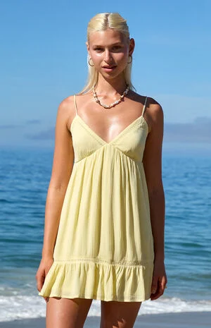 Trim V-Neck Babydoll Dress image number 3