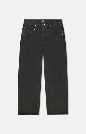 Jay Black Wash Wide Leg Jeans image number 1