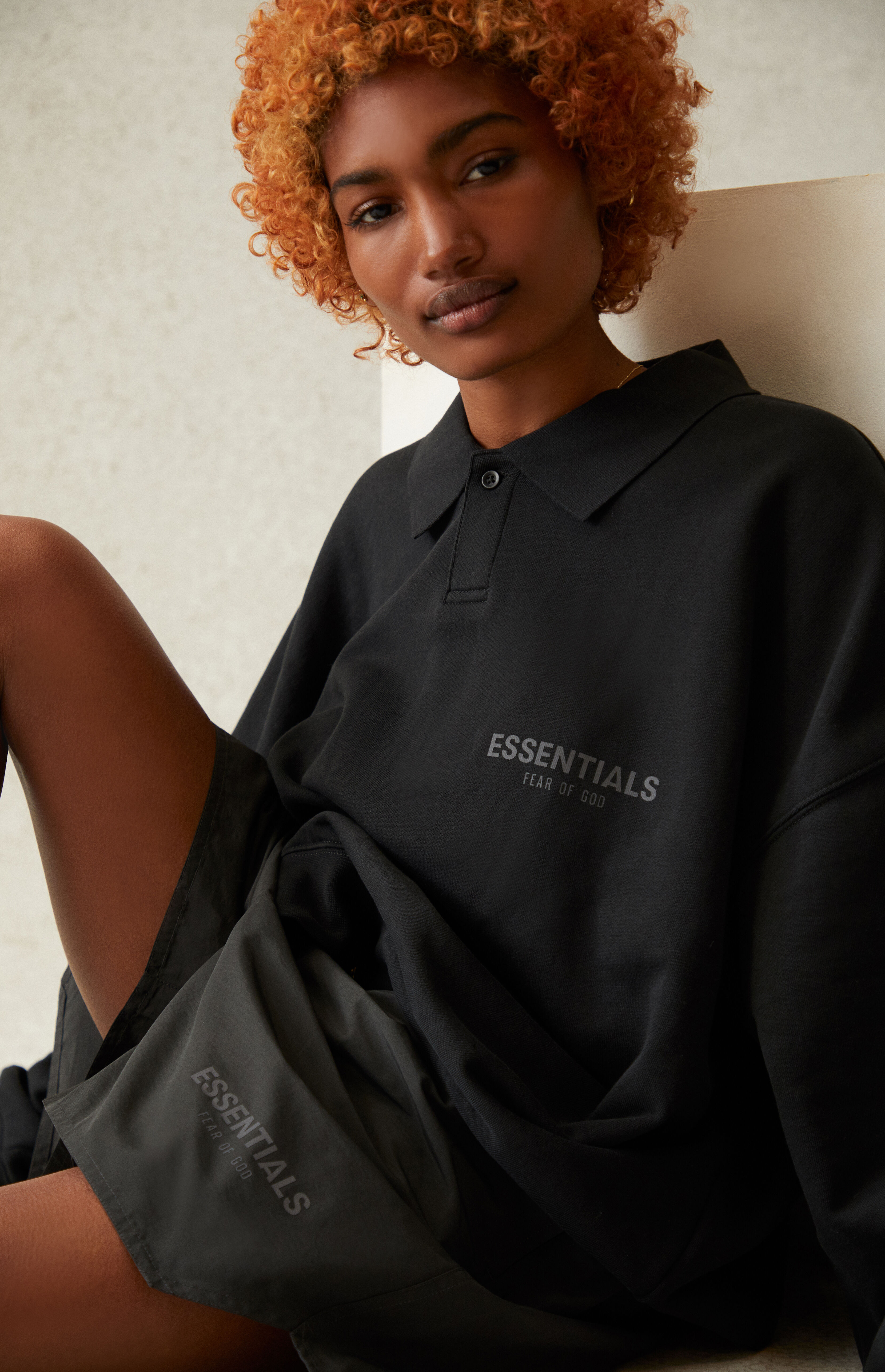 Fear of God Essentials Essentials Black French Terry Long Sleeve