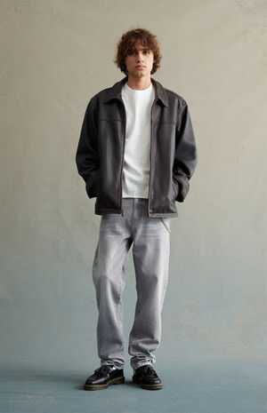 Gray Straight Jeans image number 1