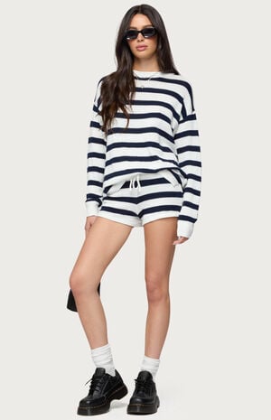 Amaris Oversized Striped Knit Sweater image number 5