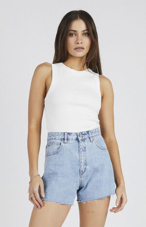 Venice High Waisted Relaxed Denim Shorts image number 2