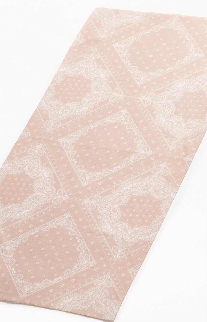 Pink Paisley Multiclava Face Mask