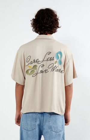 Care Less Embroidered Tencel Camp Shirt image number 4