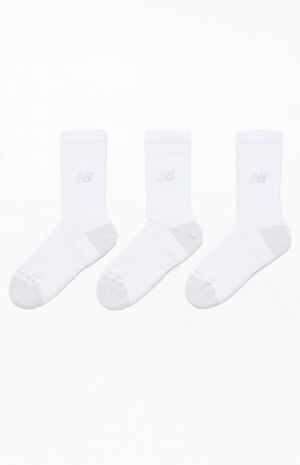 3 Pack White Active Crew Socks image number 2