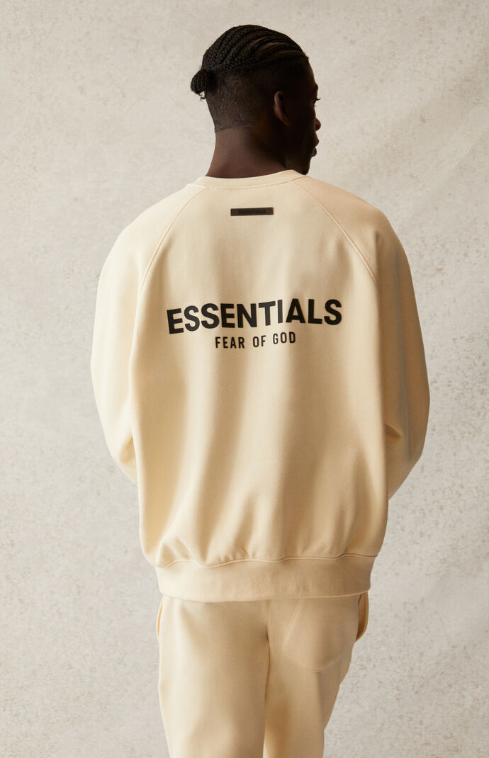 Mens cream crew neck sweatshirt clearance