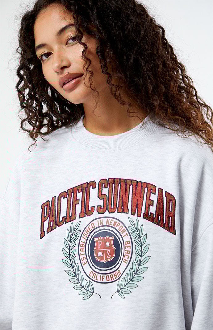 PacSun Pacific Sunwear Crest Crew Neck Sweatshirt PacSun