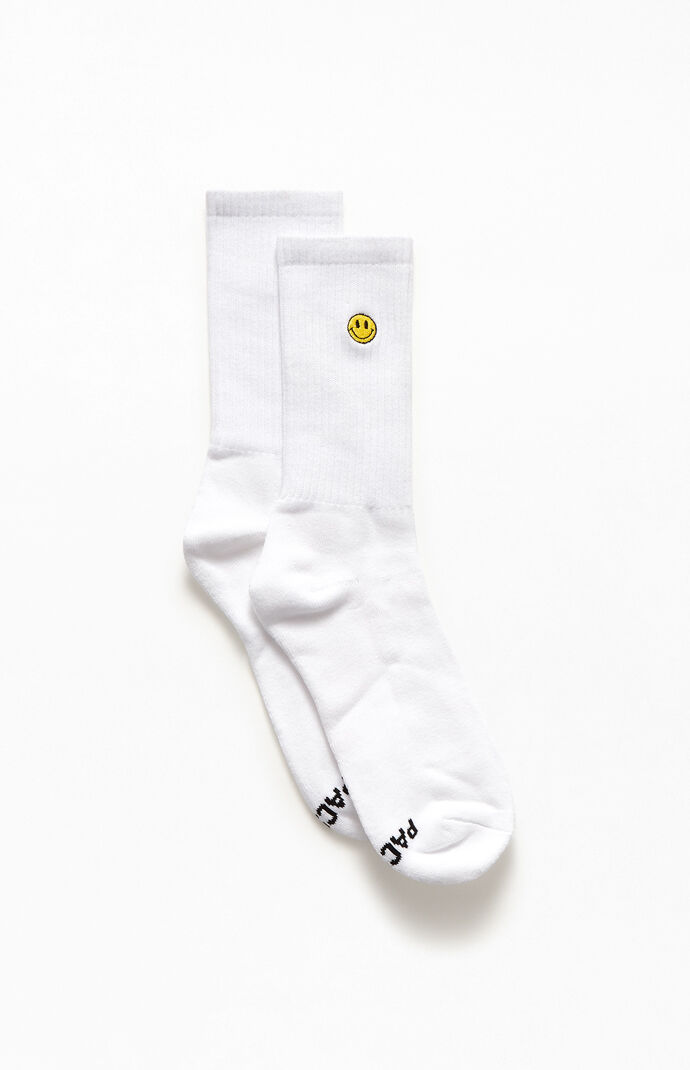 Recycled Smiley Face Crew Socks