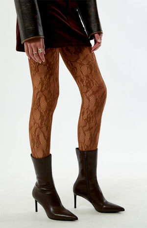 Brown Lace Tights image number 3