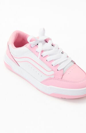 Kids Pink & White Hylane Shoes image number 6