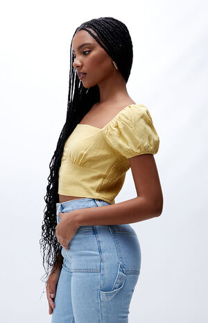 Short Sleeve Bodice Linen Top image number 2