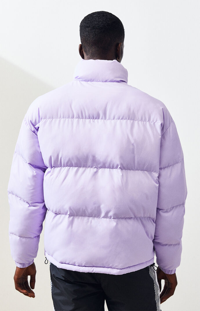 Lavender Solid Puffer Jacket
