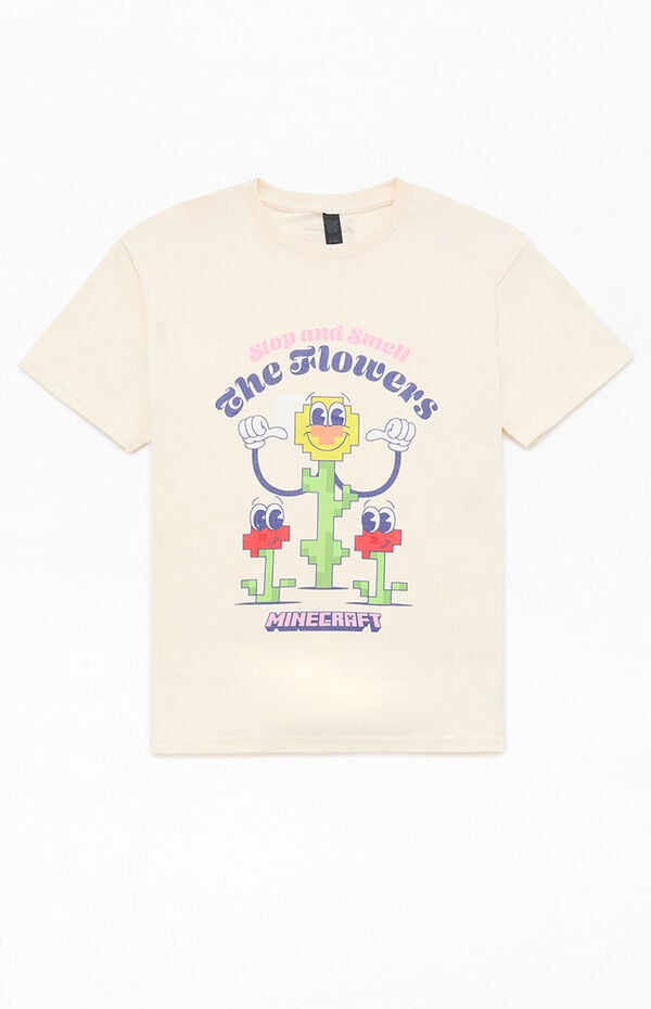 Kids Minecraft Flowers T-Shirt