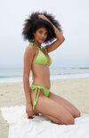 Green Mallary Side Tie Bikini Bottom Green Mallary Side Tie Bikini Bottom image number null