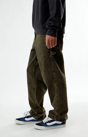 Tan Drill Chore Carpenter Jeans image number 3