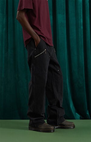 x Pacsun Black Baggy Carpenter Jeans image number 2