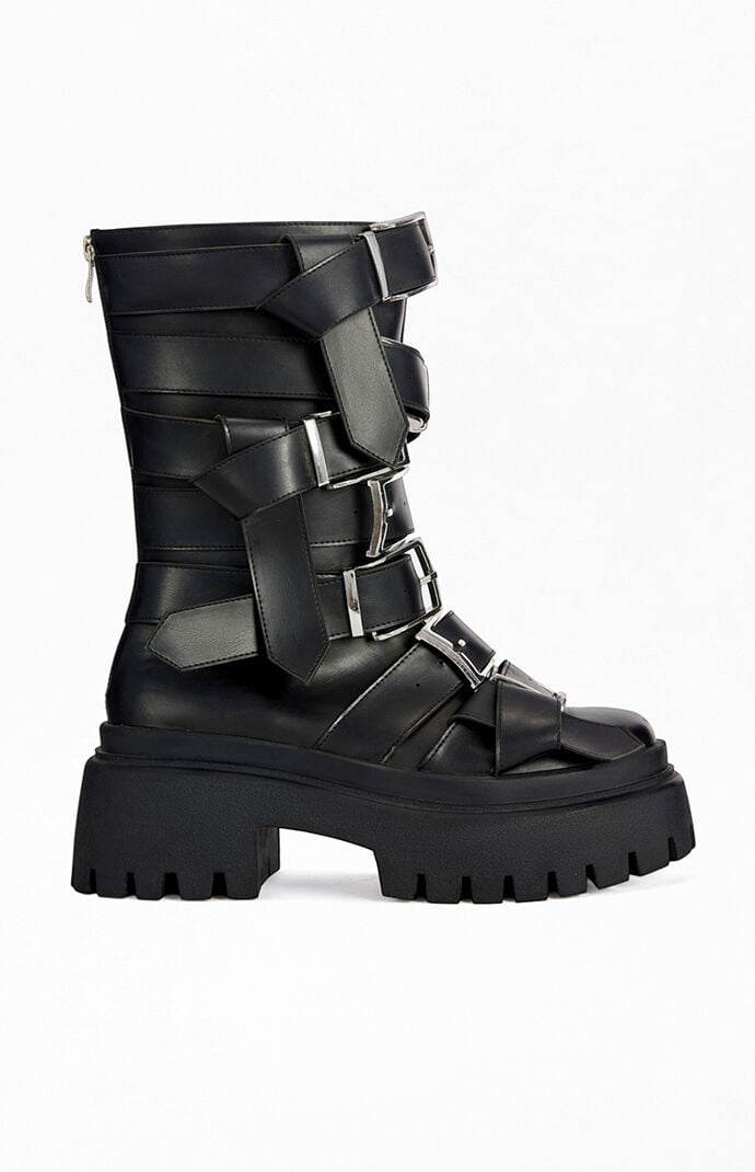 Azalea Wang Women's Alcetasa Black Platform Booties