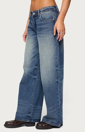 Raelynn Washed Low Rise Jeans image number 2