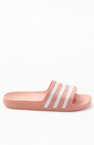 Adilette Pink Slide Sandals image number 2