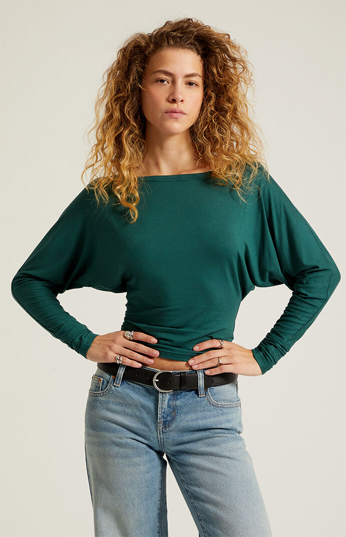 Third Charm Ember Off-The-Shoulder Long Sleeve Top