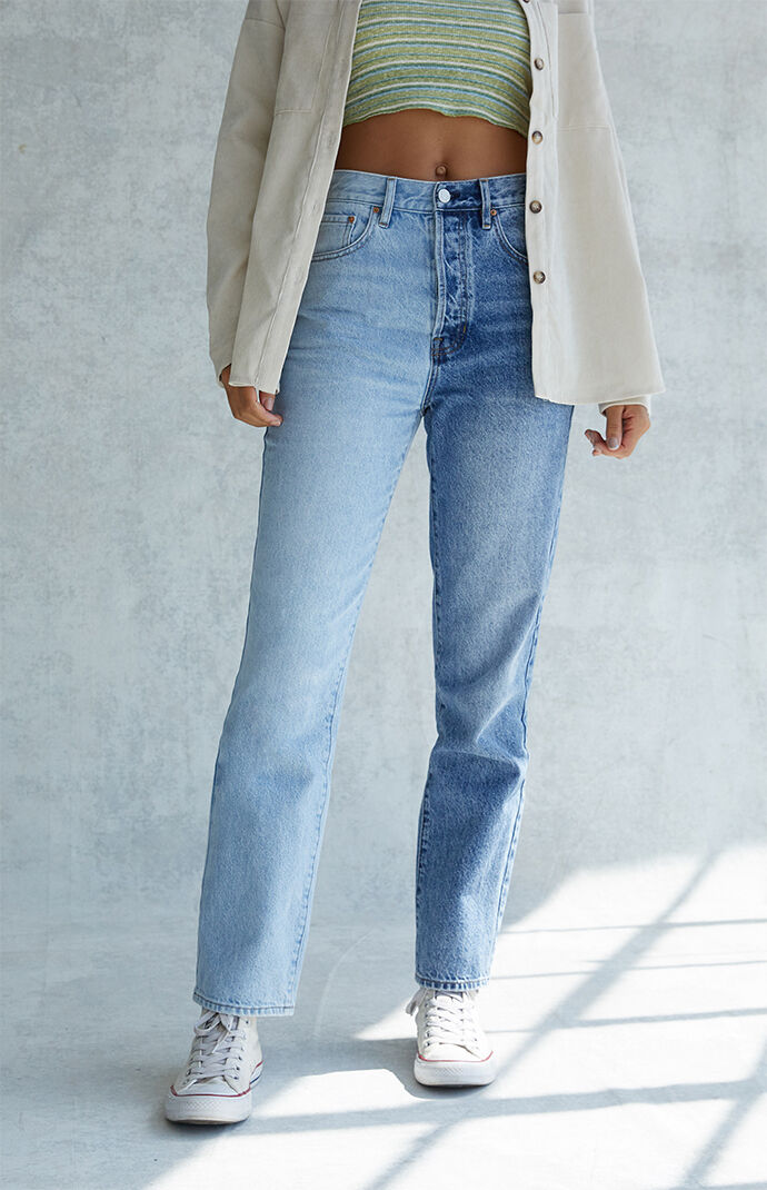 two toned blue jeans