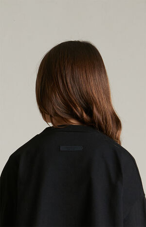 Kids Black University Long Sleeve T-Shirt image number 5