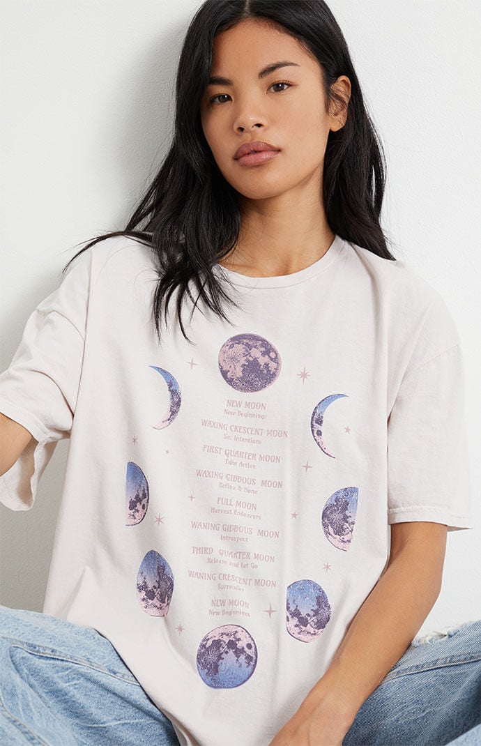 PS LA Moon Phases Oversized T Shirt PacSun