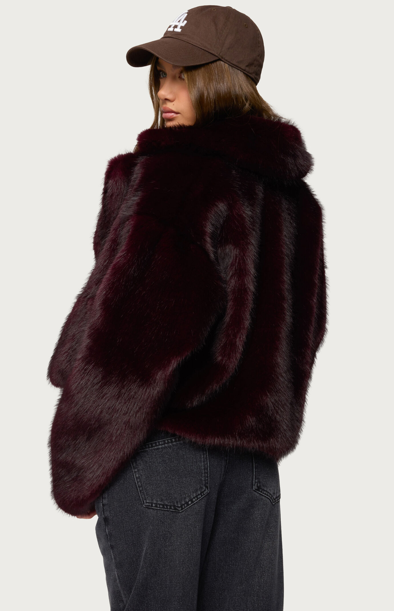 Edikted Kamilah Oversized Faux Fur Coat