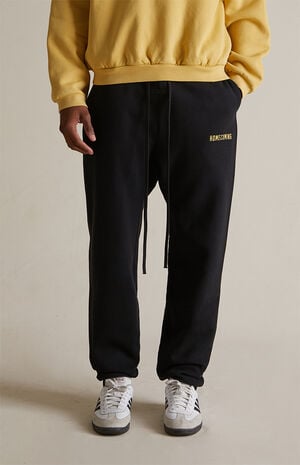 Black Heavy Fleece Sweatpants image number 2