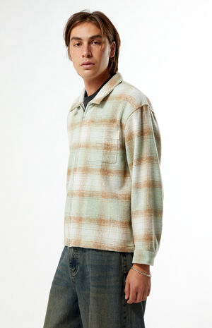 Wordmark Zip Up Long Sleeve Shirt image number 3