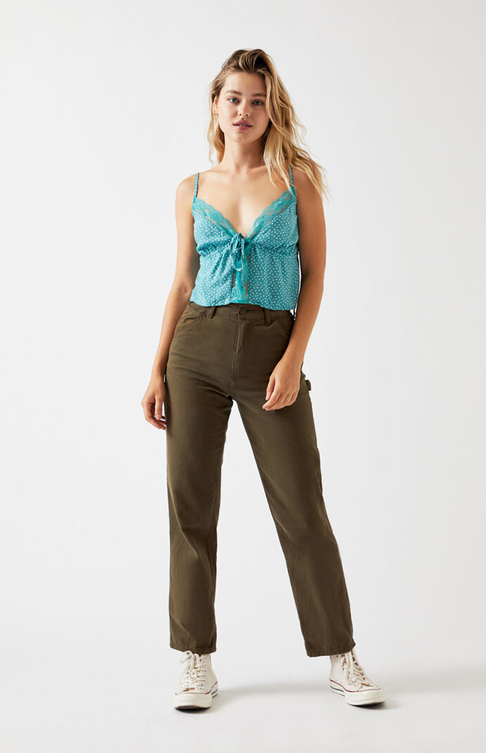 Lace Tie Front Cami Top