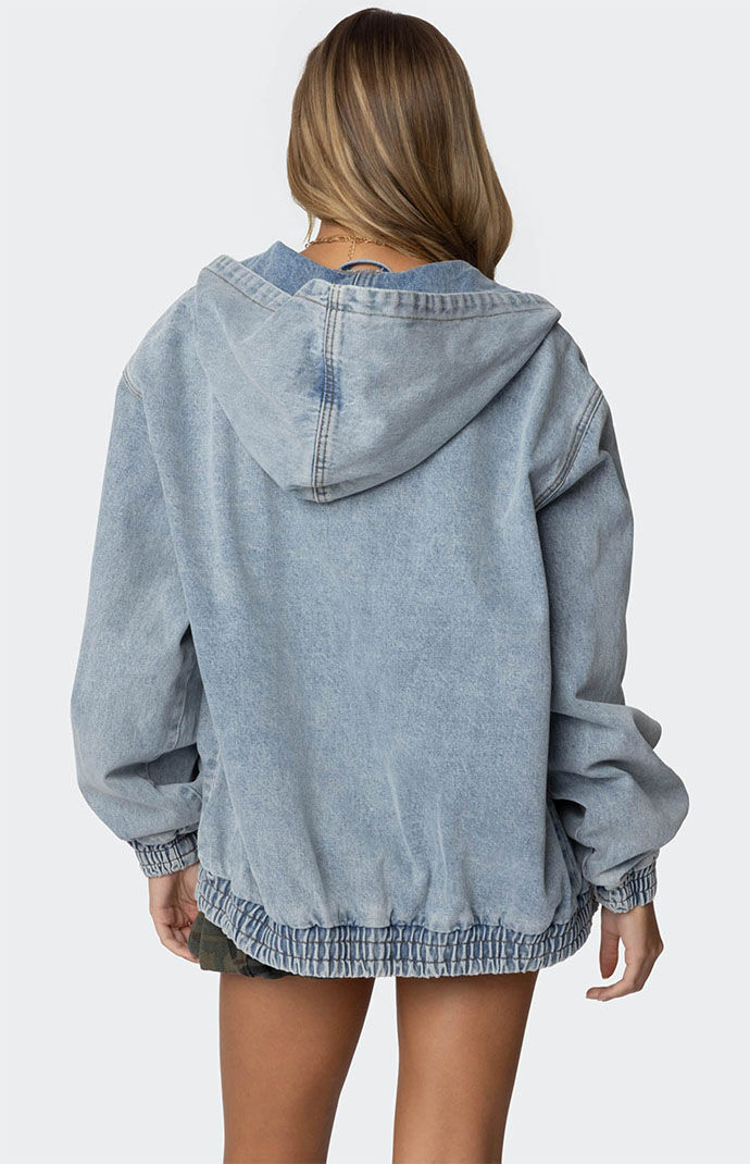 Pacsun denim bomber jacket clearance