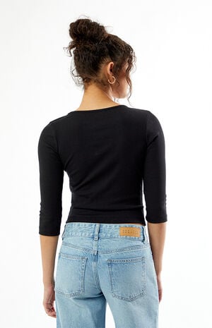 Donna Crew Neck 3/4 Sleeve Top image number 4