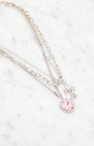 Cross Heart Layered Necklace image number 2