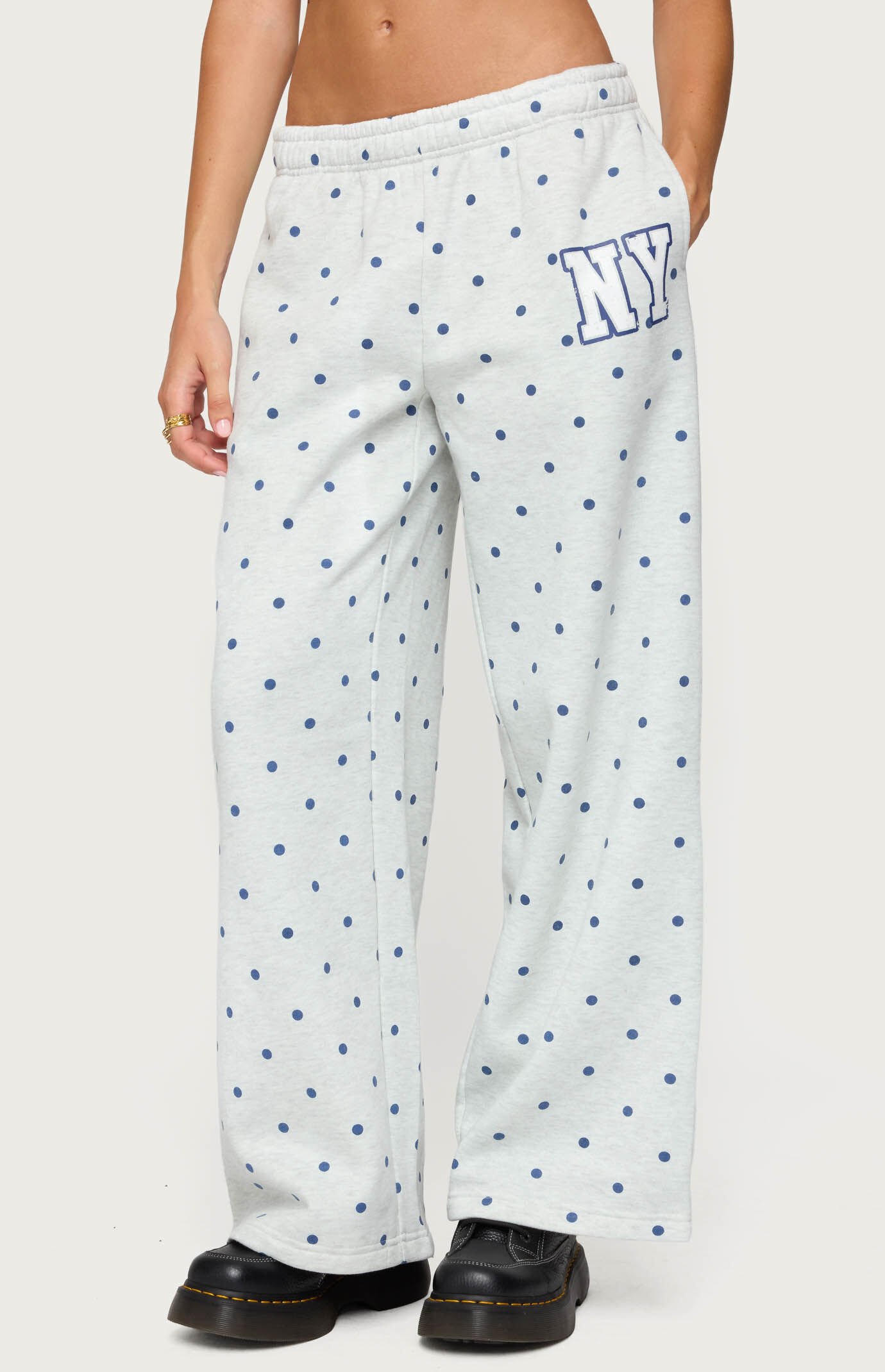 Edikted NY Babe Polka Dot Sweatpants