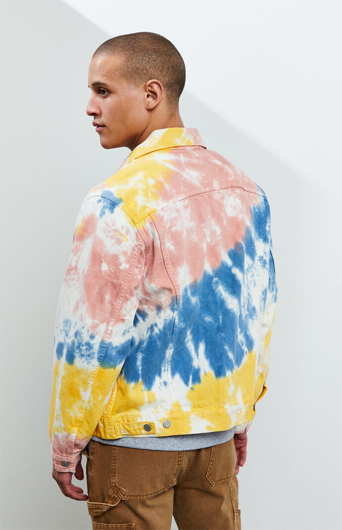 Tie-Dyed Vintage Fit Denim Jacket